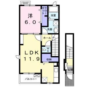 1LDK 間取り図