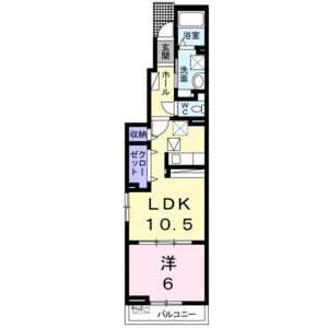 1LDK 間取り図