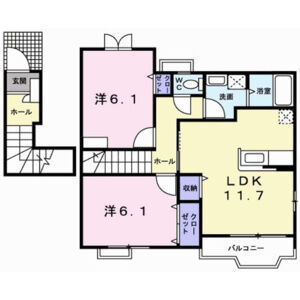 2LDK 間取り図