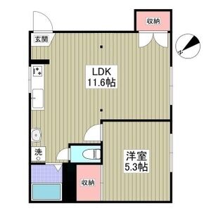 1LDK 間取り図