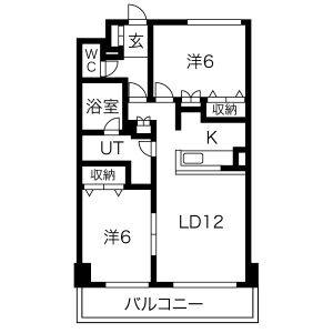 2LDK 間取り図