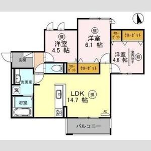 3LDK 間取り図