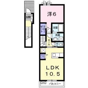 1LDK 間取り図