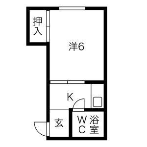 1K 間取り図