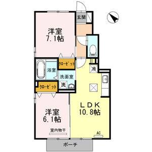 2LDK 間取り図