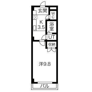 1K 間取り図