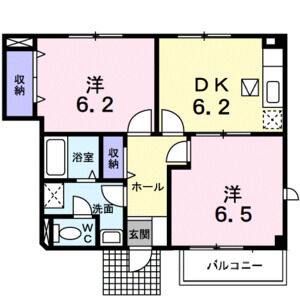 2DK 間取り図