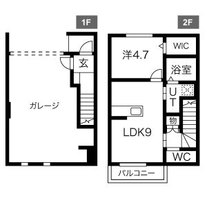 1LDK 間取り図