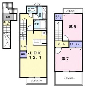2LDK 間取り図