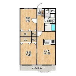 2LDK 間取り図