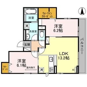 2LDK 間取り図