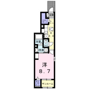 1K 間取り図