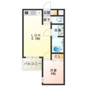 1LDK 間取り図