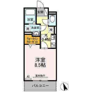 1K 間取り図