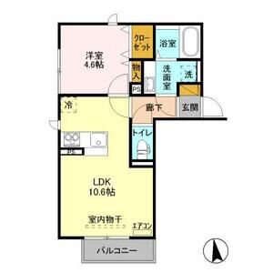 1LDK 間取り図
