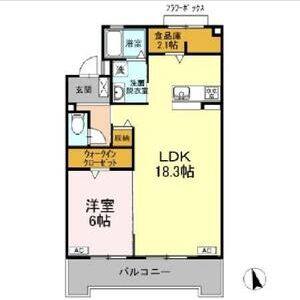 1LDK 間取り図