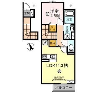 1LDK 間取り図