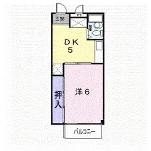 1DK 間取り図