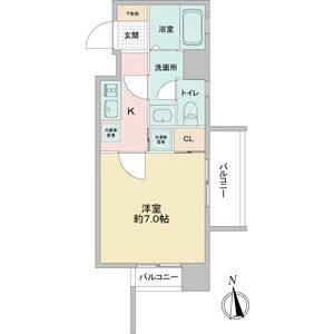 1K 間取り図