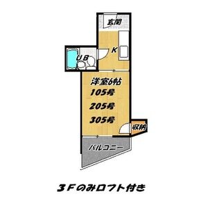 1K 間取り図