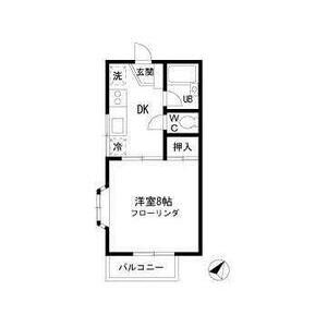 1DK 間取り図