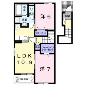 2LDK 間取り図