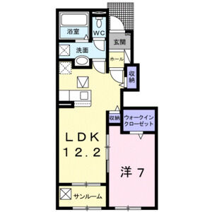 1LDK 間取り図
