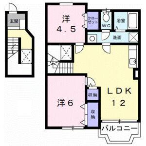 2LDK 間取り図