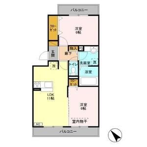 2LDK 間取り図