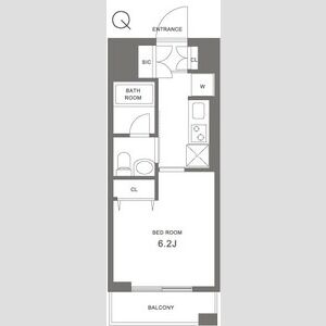 1K 間取り図