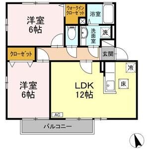 2LDK 間取り図