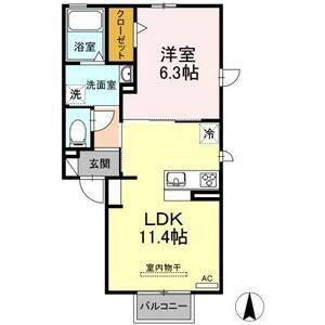 1LDK 間取り図