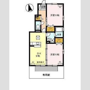 2DK 間取り図