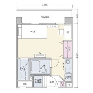 ワンルーム 間取り図