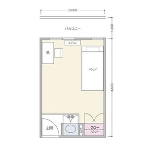 ワンルーム 間取り図