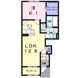 1LDK 間取り図