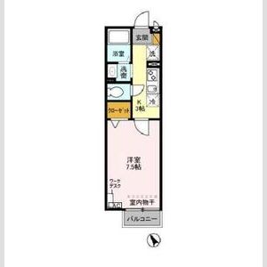 1K 間取り図