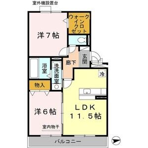 2LDK 間取り図