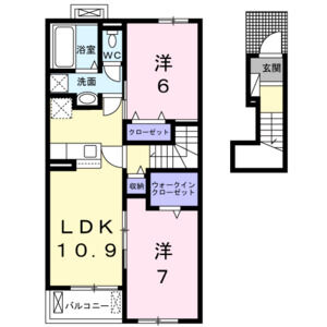 2LDK 間取り図