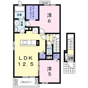 2LDK 間取り図
