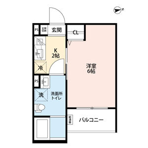 1K 間取り図