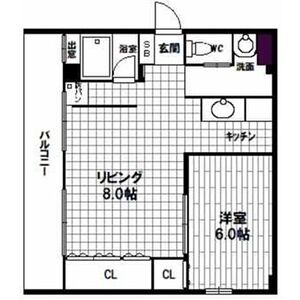 1LDK 間取り図