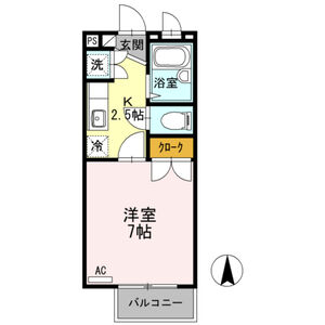 1K 間取り図