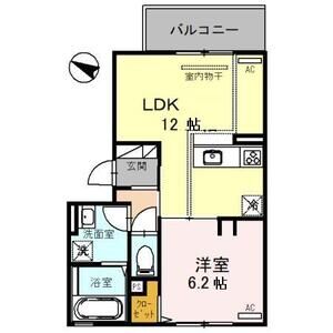 1LDK 間取り図