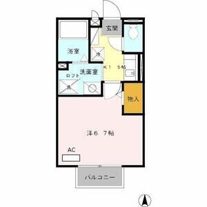 1K 間取り図