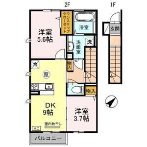 2DK 間取り図