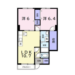 2LDK 間取り図