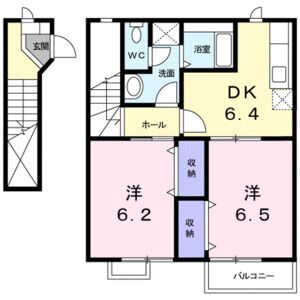 2DK 間取り図