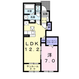 1LDK 間取り図