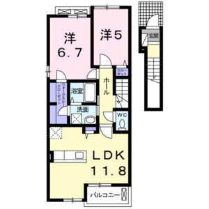 2LDK 間取り図